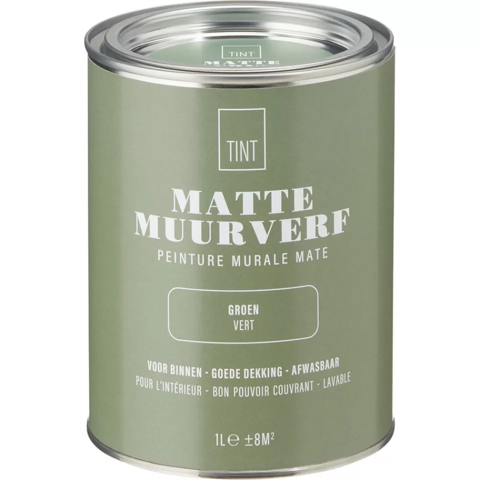 Kwantum Muurverf Mat Groen 1 L | Muurverf