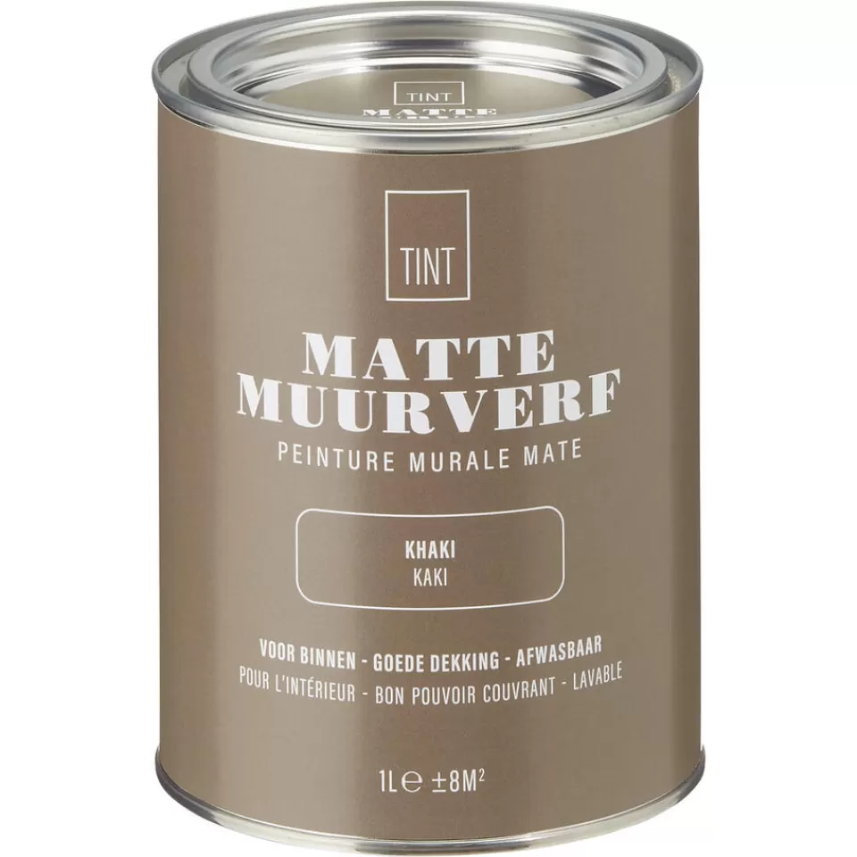 Kwantum Muurverf Mat Khaki 1 L | Muurverf