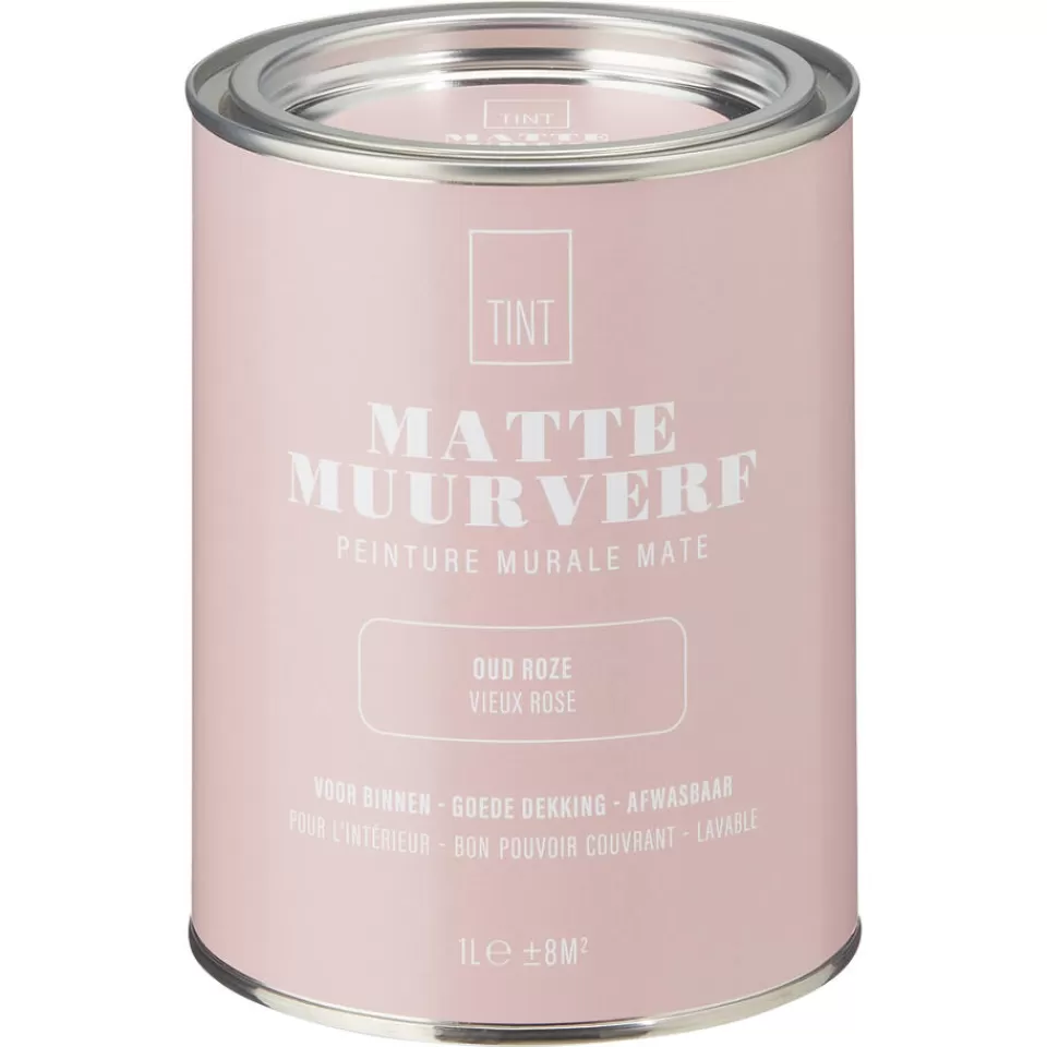 Kwantum Muurverf Mat Oud Roze 1 L | Muurverf