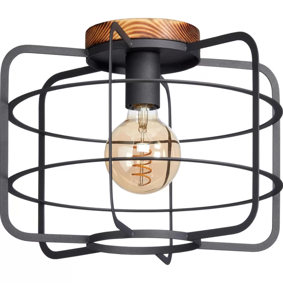 Kwantum Plafondlamp Wood Zwart | Plafondlampen