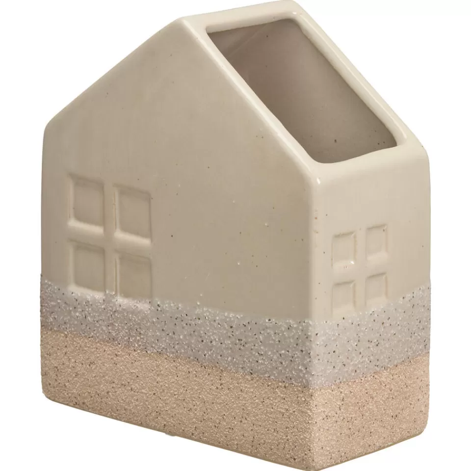 Kwantum Vaas Huis Naturel 14x7,2x15,5 Cm 14x7x16 Cm | Vazen & Potten