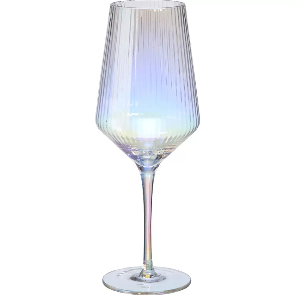 Kwantum Wijnglas Ribbel Holo - 430 Ml | Kerstservies